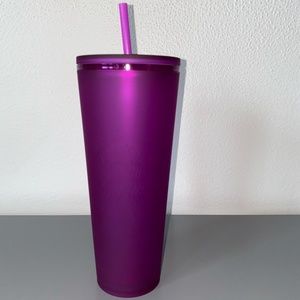 NWT Starbucks Purple Soft Touch 24oz Venti Tumbler